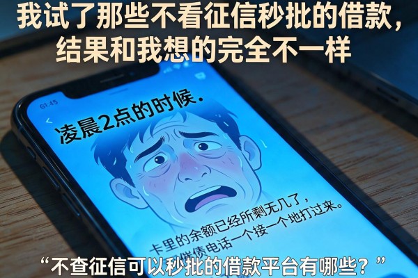 我试了那些不看征信秒批的借款，结果和我想的完全不一样