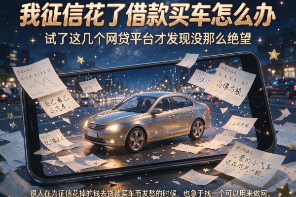 我征信花了借款买车怎么办，试了这几个网贷平台才发现没那么绝望