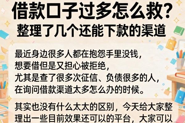 借款口子过多怎么救?整理了几个还能下款的渠道