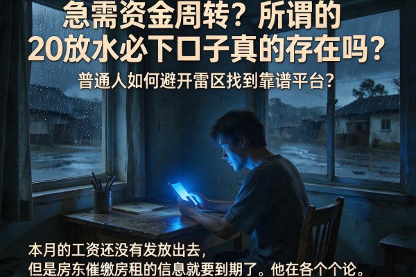 急需资金周转？所谓的20放水必下口子真的存在吗？普通人如何避开雷区找到靠谱平台？