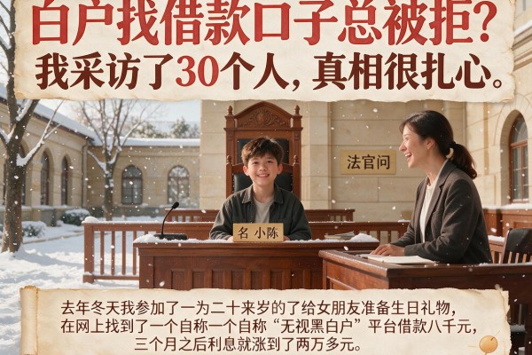 白户找借款口子总被拒？我采访了30个人，真相很扎心
