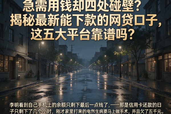 急需用钱却四处碰壁？揭秘最新能下款的网贷口子，这五大平台靠谱吗？