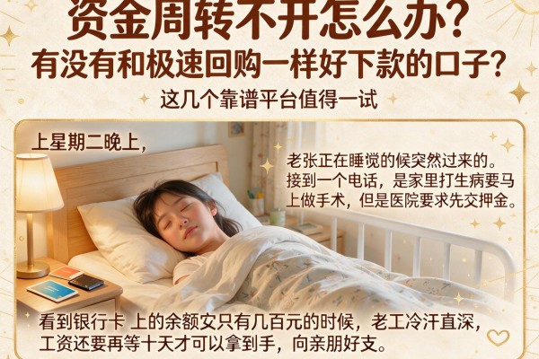 资金周转不开怎么办？有没有和极速回购一样好下款的口子？这几个靠谱平台值得一试