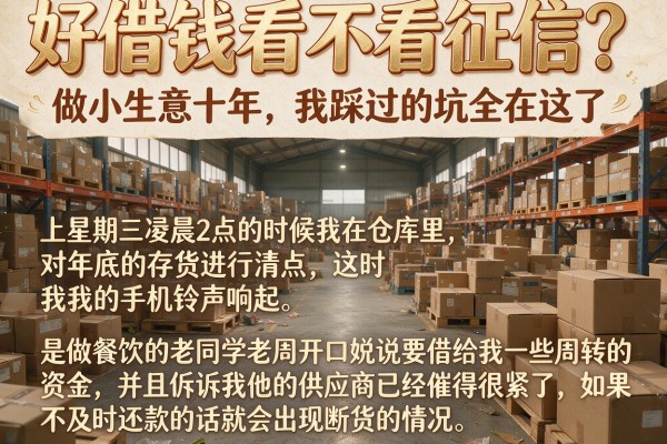好借钱看不看征信？做小生意十年，我踩过的坑全在这了