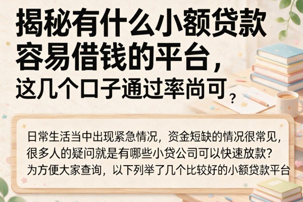 揭秘有什么小额贷款容易借钱的平台，这几个口子通过率尚可