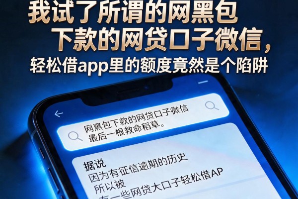 我试了所谓的网黑包下款的网贷口子微信，发现轻松借app里的额度竟然是个陷阱