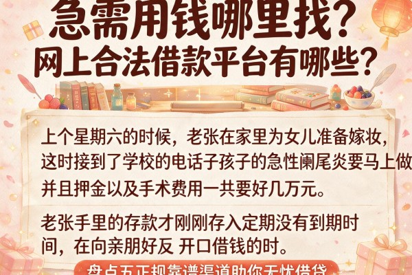 急需用钱哪里找？网上合法借款平台有哪些？盘点五大正规靠谱渠道助你无忧借贷
