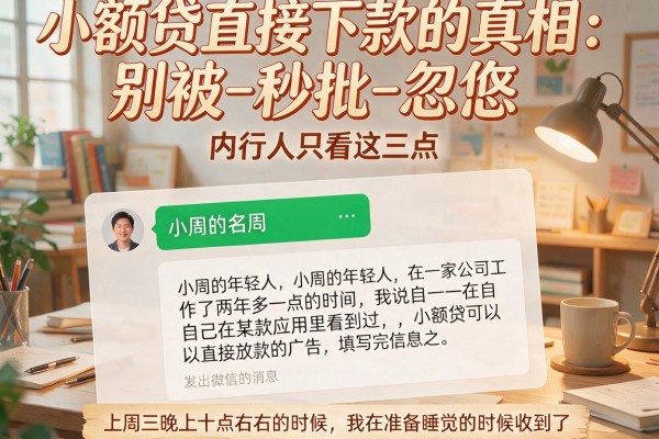 小额贷直接下款的真相：别被-秒批-忽悠，内行人只看这三点