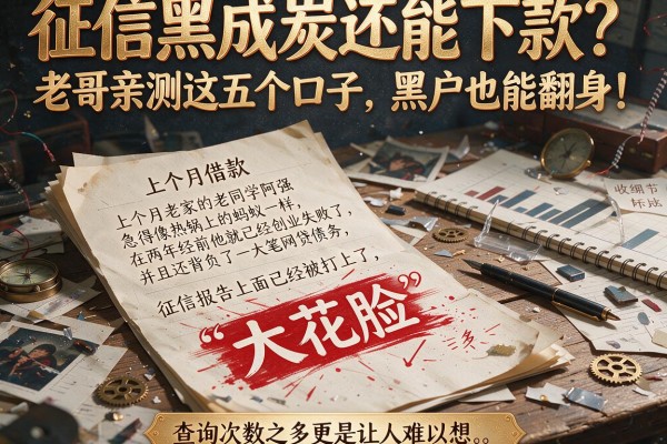 征信黑成炭还能下款？老哥亲测这五个口子，黑户也能翻身！