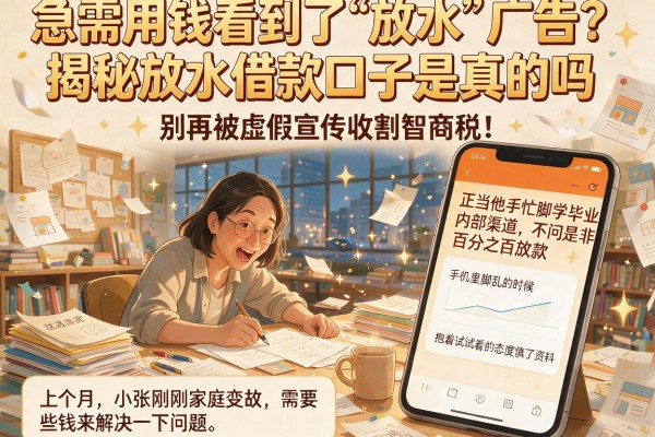 急需用钱看到了“放水”广告？揭秘放水借款口子是真的吗，别再被虚假宣传收割智商税！
