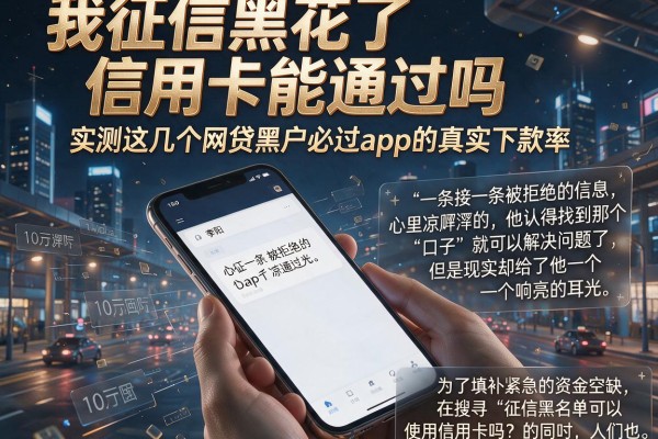 我征信黑花了信用卡能通过吗，实测这几个网贷黑户必过app的真实下款率
