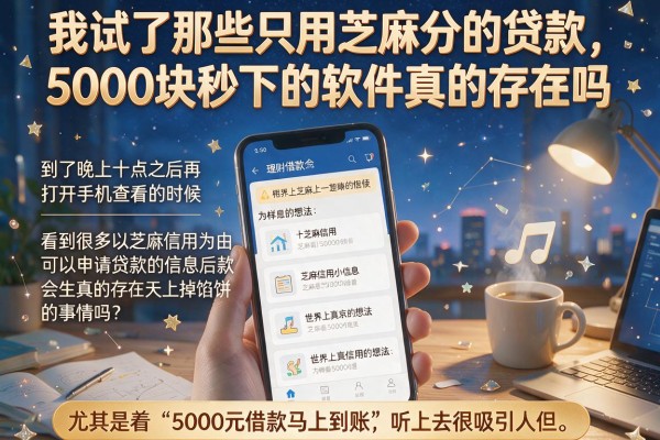 我试了那些只用芝麻分的贷款，5000块秒下的软件真的存在吗