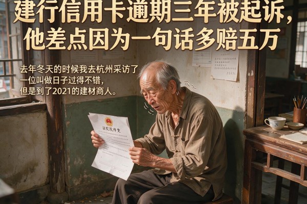 建行信用卡逾期三年被起诉，他差点因为一句话多赔五万
