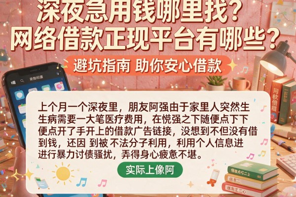 深夜急用钱哪里找？网络借款正规平台有哪些？避坑指南助你安心借款