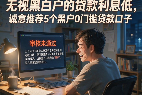无视黑白户的贷款利息低，诚意推荐5个黑户0门槛贷款口子
