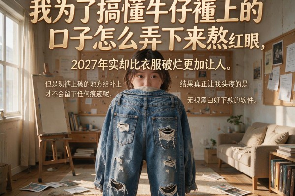我为了搞懂牛仔裤上的口子怎么弄下来熬红了眼，结果真正让我头疼的是无视黑白好下款的软件