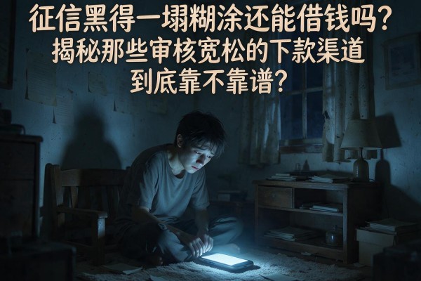 征信黑得一塌糊涂还能借钱吗？揭秘那些审核宽松的下款渠道，到底靠不靠谱？
