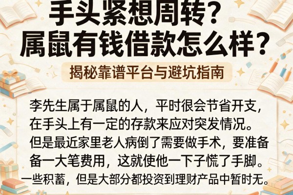 手头紧想周转?属鼠有钱借款怎么样?揭秘靠谱平台与避坑指南