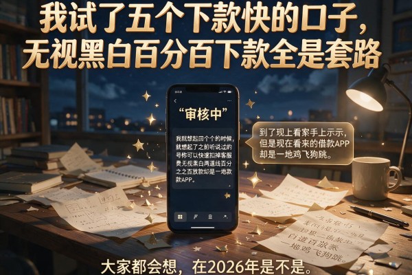 我试了五个下款快的口子,发现无视黑白百分百下款全是套路