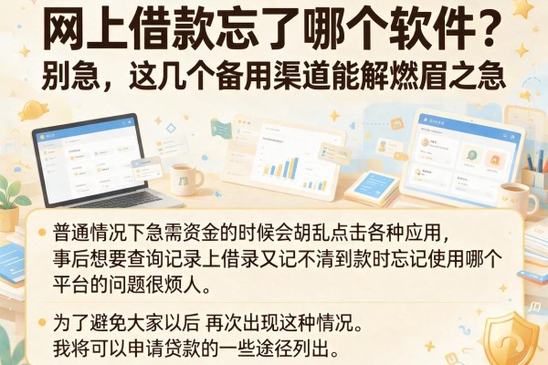网上借款忘了哪个软件？别急，这几个备用渠道能解燃眉之急