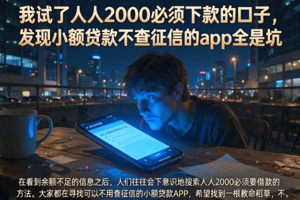 我试了人人2000必须下款的口子，发现小额贷款不查征信的app全是坑