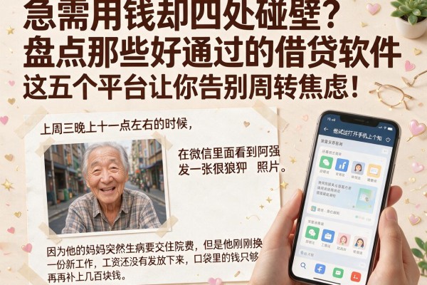急需用钱却四处碰壁？盘点那些好通过的借贷软件，这五个平台让你告别周转焦虑！