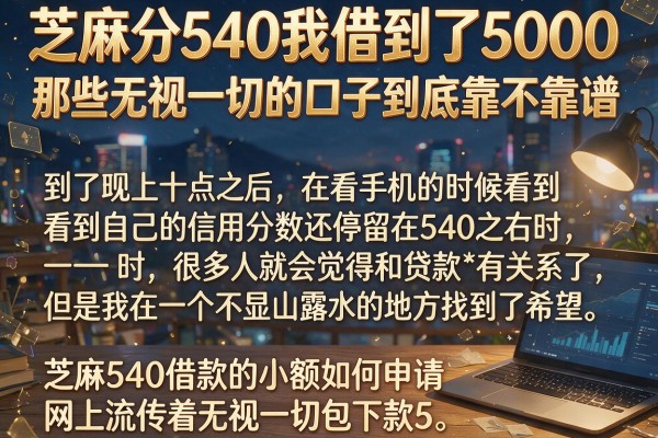 芝麻分540我借到了5000，那些无视一切的口子到底靠不靠谱