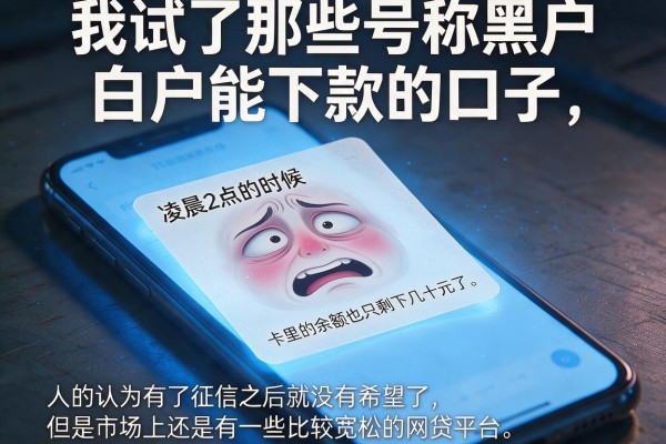我试了那些号称黑户白户能下款的口子，结果有点反常识
