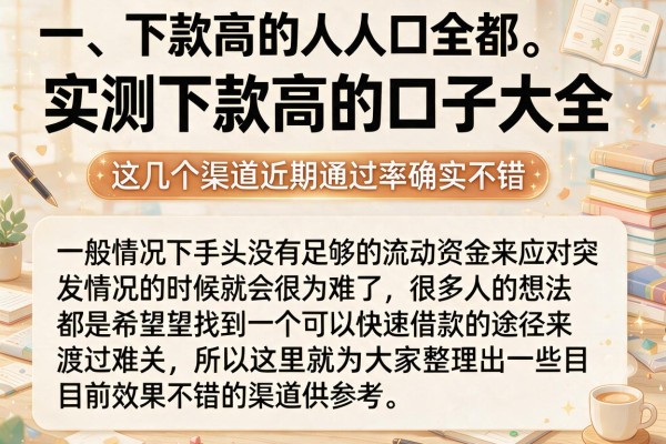 实测下款高的口子大全，这几个渠道近期通过率确实不错