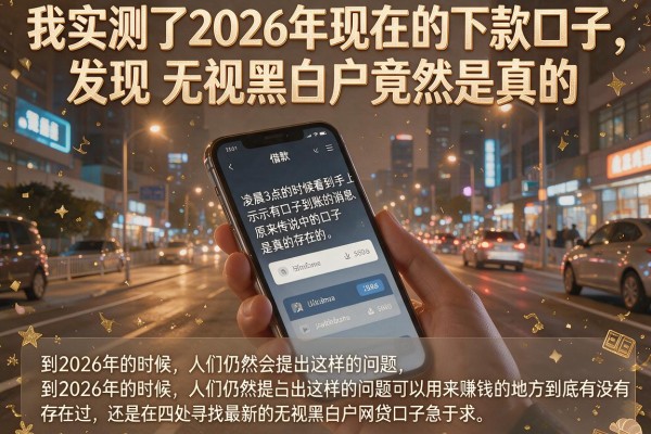我实测了2026年现在的下款口子，发现无视黑白户竟然是真的