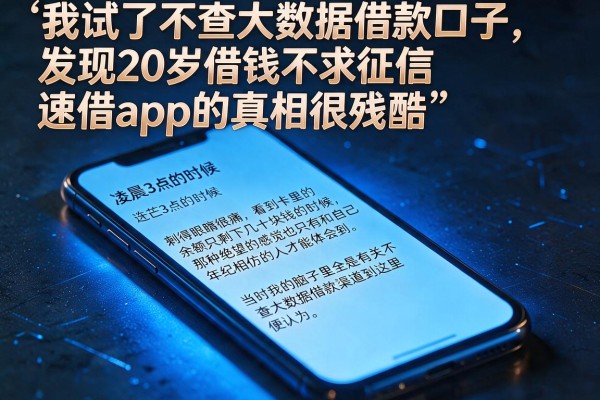 我试了不查大数据借款口子，发现20岁借钱不求征信速借app的真相很残酷