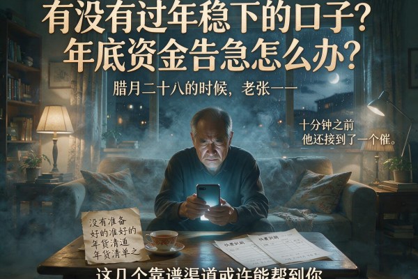 有没有过年稳下的口子？年底资金告急怎么办？这几个靠谱渠道或许能帮到你