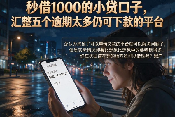 秒借1000的小贷口子,汇整五个逾期太多仍可下款的平台