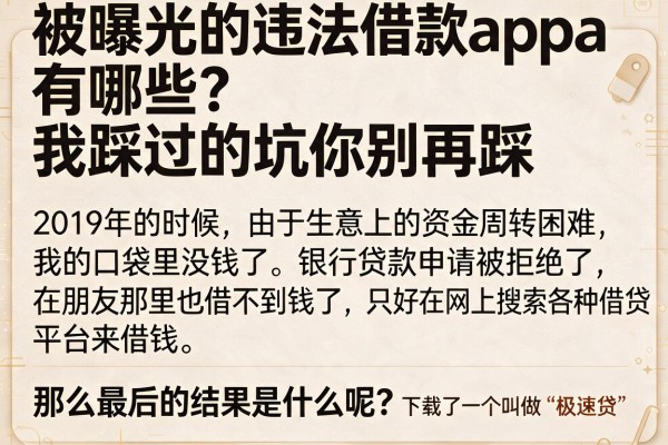 被曝光的违法借款app有哪些？我踩过的坑你别再踩