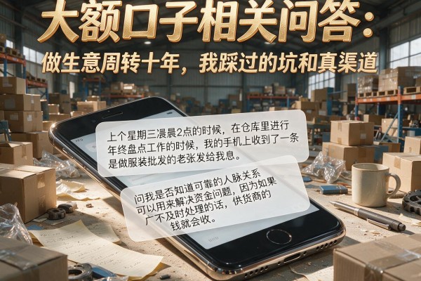 大额口子相关问答：做生意周转十年，我踩过的坑和真渠道