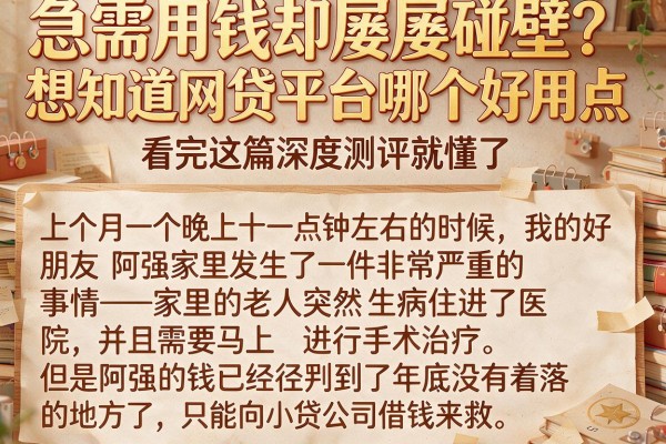 急需用钱却屡屡碰壁？想知道网贷平台哪个好用点，看完这篇深度测评就懂了