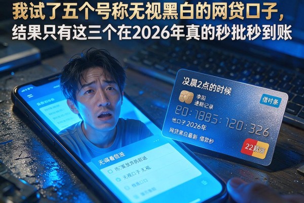 我试了五个号称无视黑白的网贷口子，结果只有这三个在2026年真的秒批秒到账