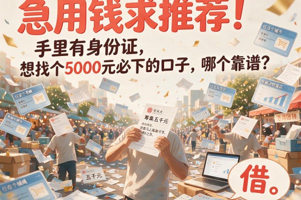 急用钱求推荐！手里只有身份证，想找个5000元必下的口子，哪个靠谱？