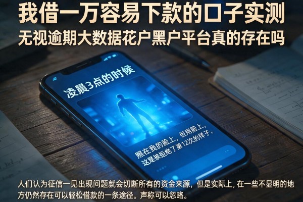 我借一万容易下款的口子实测，无视逾期大数据花户黑户平台真的存在吗
