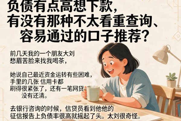 负债有点高想下款，有没有那种不太看重查询、容易通过的口子推荐？