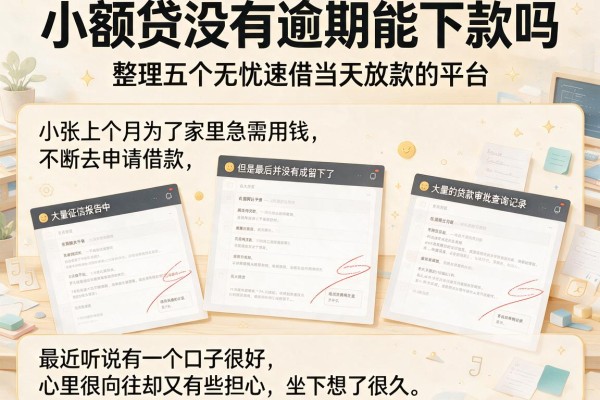 小额贷没有逾期能下款吗，整理五个无忧速借当天放款的平台