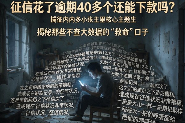 征信花了逾期40多个还能下款吗？揭秘那些不查大数据的“救命”口子