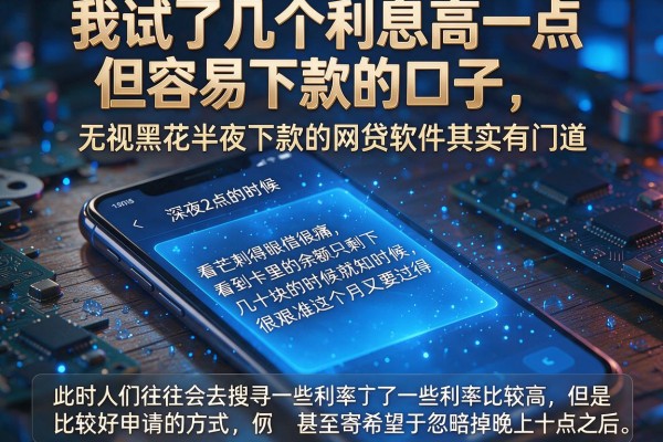我试了几个利息高一点但容易下款的口子，发现无视黑花半夜下款的网贷软件其实有门道
