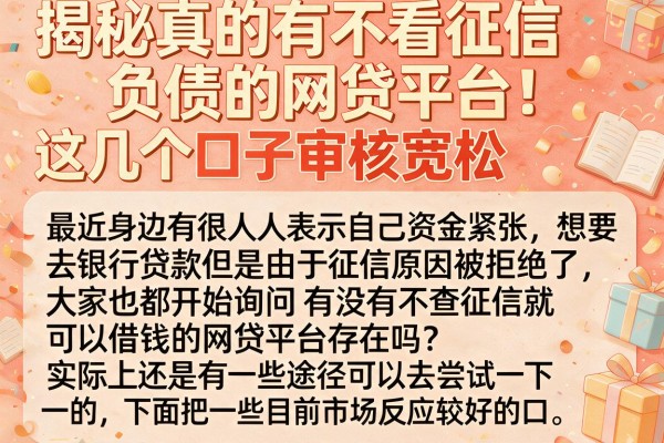 揭秘真的有不看征信负债的网贷平台，这几个口子审核宽松