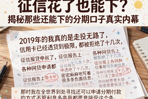 征信花了也能下？揭秘那些还能下的分期口子真实内幕