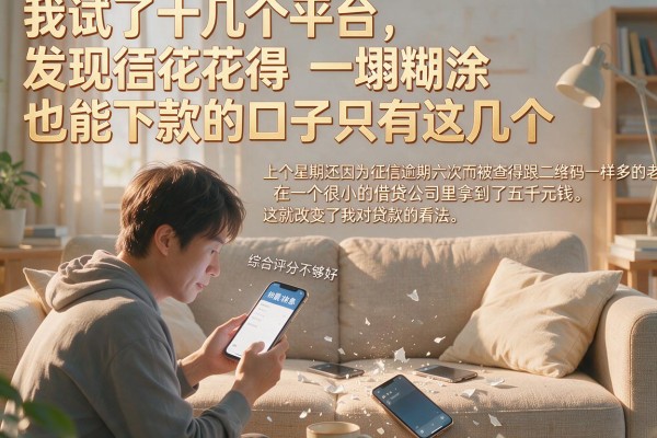 我试了十几个平台，发现征信花得一塌糊涂也能下款的口子只有这几个