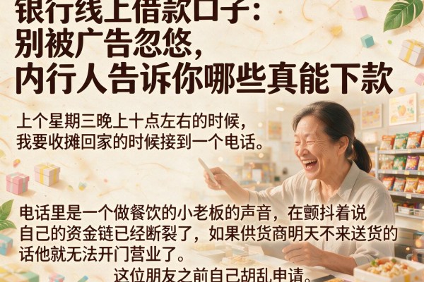 银行线上借款口子：别被广告忽悠，内行人告诉你哪些真能下款