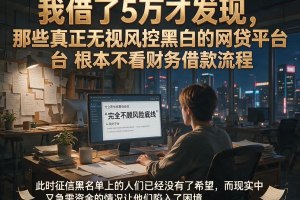 我借了5万才发现，那些真正无视风控黑白的网贷平台根本不看财务借款流程