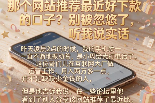 那个网站推荐最近好下款的口子？别被忽悠了，听我说实话