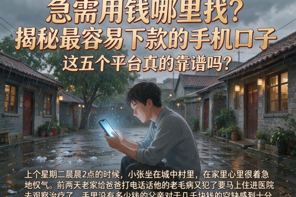 急需用钱哪里找？揭秘最容易下款的手机口子，这五个平台真的靠谱吗？